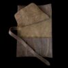 leather knife roll in chocolate