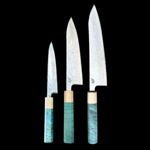 SUS440C Turquoise Handle Knife Set
